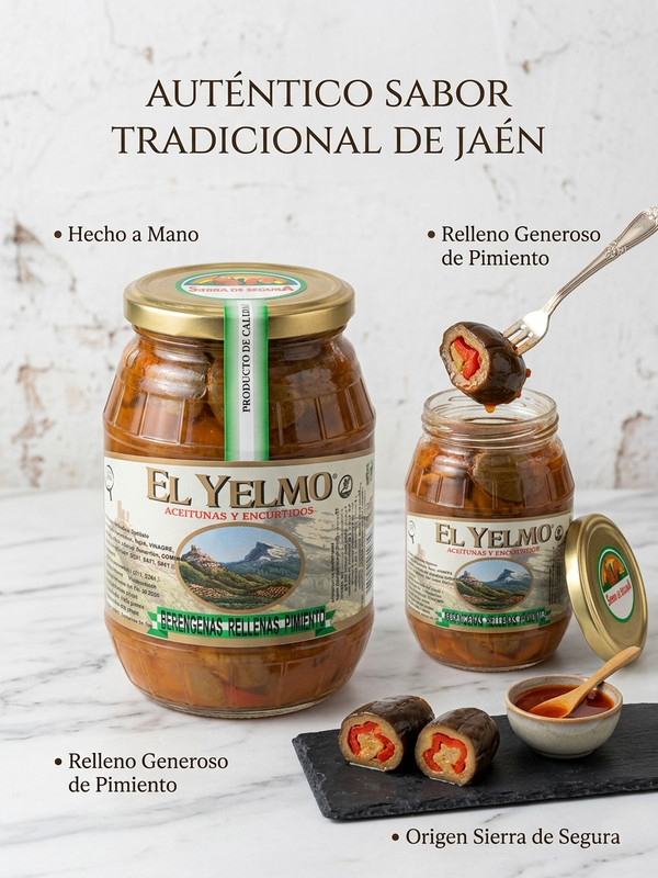 Aceituna Manzanilla sabor Anchoa "EL YELMO"