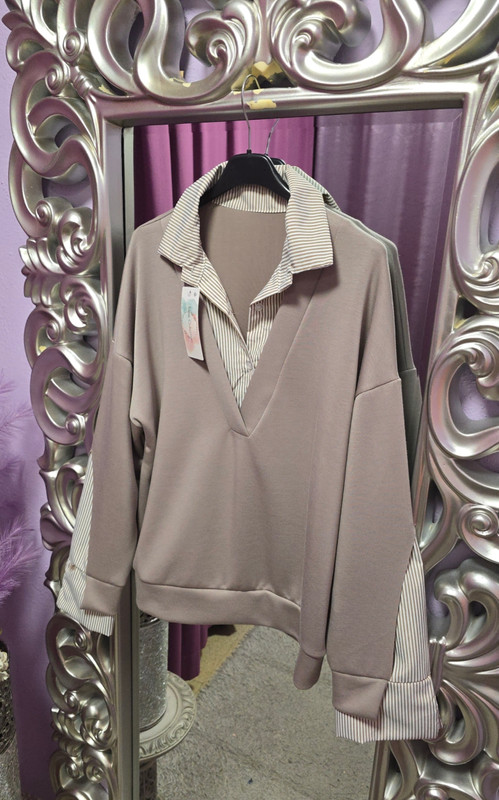 Sudadera tierra rallas