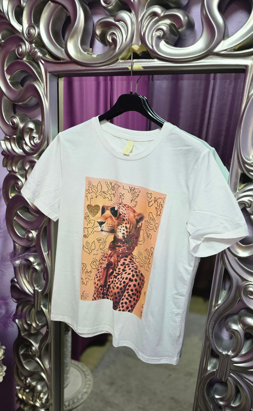 Camiseta leopardo gafas