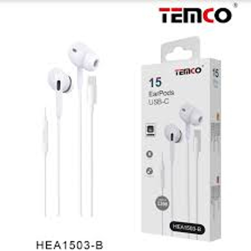 Cascos con cable para clavija tipo C y iPhone